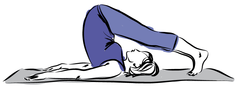 Woman Stretching Yoga Position Illustration